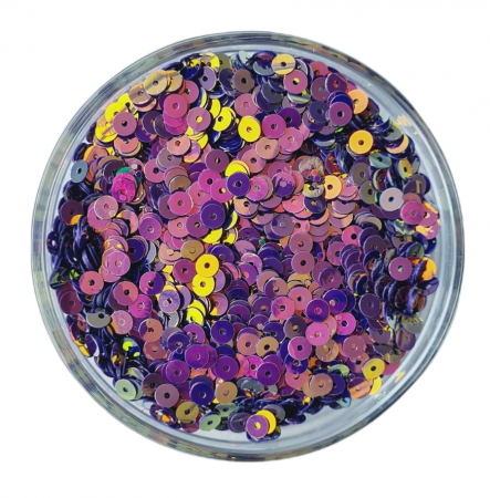 Паєтка плоска 5мм фіолетового кольору "хамелеон"