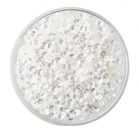 Паєтка фігурна 3мм білого кольору "хамелеон"