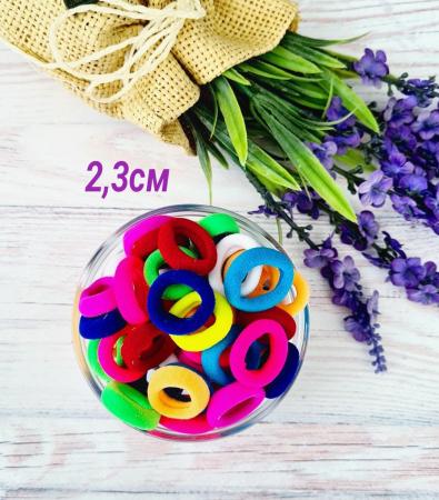 Резинки для волосся яскравий мікс 23мм (упаковка 50шт.)