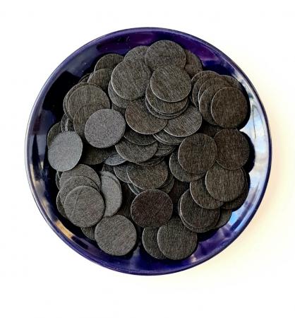 Кружки фетрові 2,5см чорні