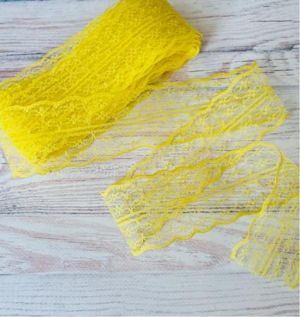 Мереживо "Доріжка" жовте шириною 4см