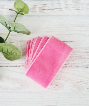 Оксамитова стрічка 4см рожевого кольору