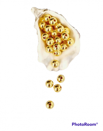 Намистини (перлини) 10мм золотого кольору (25шт)