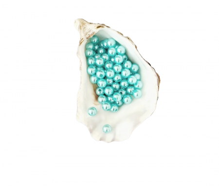 Намистини (перлини) 6мм колір тіффані (75шт)