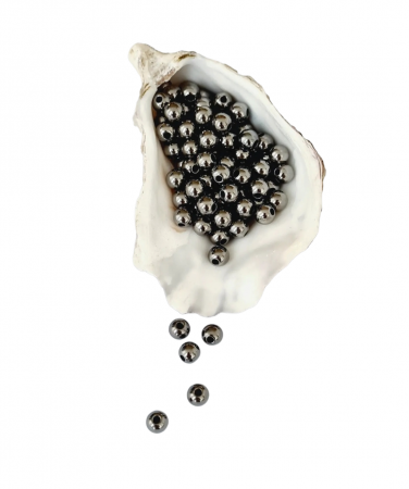 Намистини (перлини) 6мм графітового кольору ((75шт)