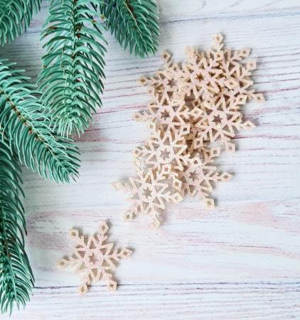 Сніжинки глітерні блідо рожевого кольору