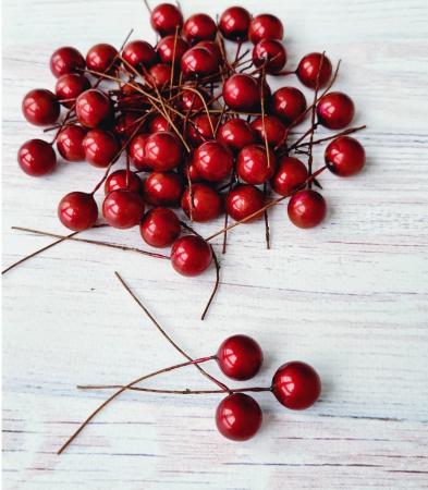 Кульки на проволці бордового кольору