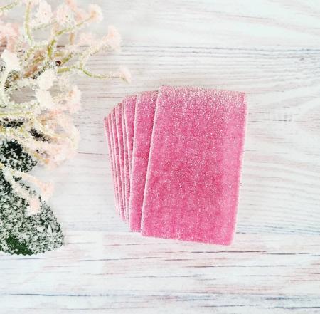 Оксамитова стрічка з блиском 4см рожевого кольору