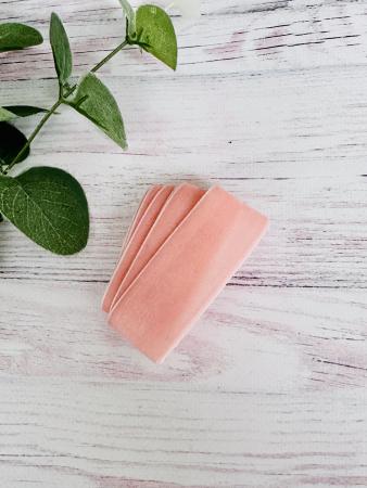 Оксамитова стрічка 2,5см персикового кольору