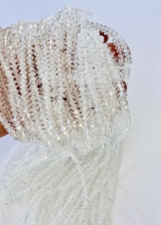 Кришталеві намистинки прозорі АВ 3,5х5 мм 