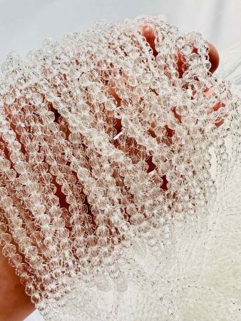 Кришталеві намистини прозорі 3,6х4,5 мм (Рондель)