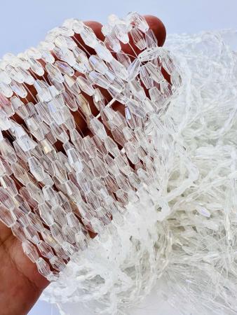 Кришталеві намистини прозорі 4,3х8,4мм