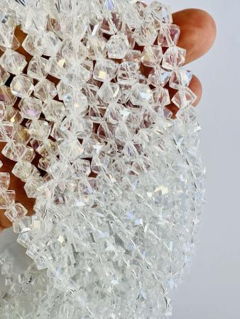 Кришталеві намистини прозорі 5,6х5,6мм (Куб)