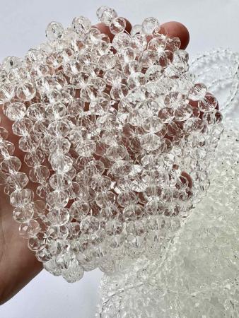 Кришталеві намистини прозорі 6х8мм (Рондель)