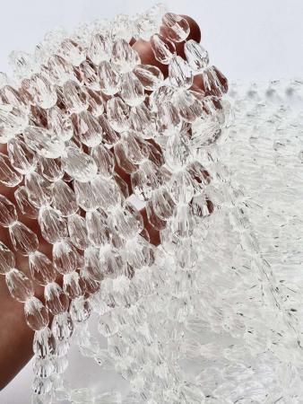 Кришталеві намистини прозорі 7,5х11мм