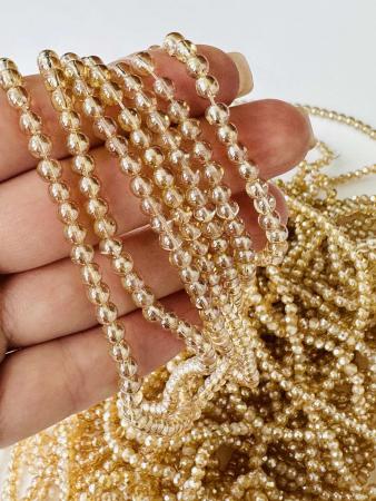 Кришталеві намистини 4х4,6мм (Сфера) кольору капучіно