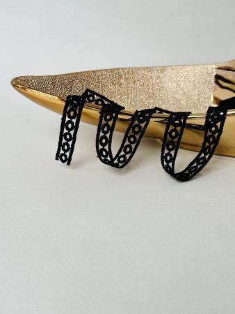 Мереживо макраме чорного кольору 1,5см