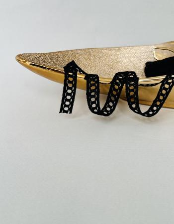 Мереживо макраме чорного кольору 1,5 см