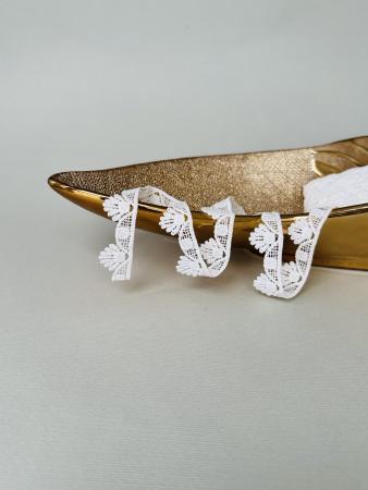 Мереживо макраме білого кольору 1,8см