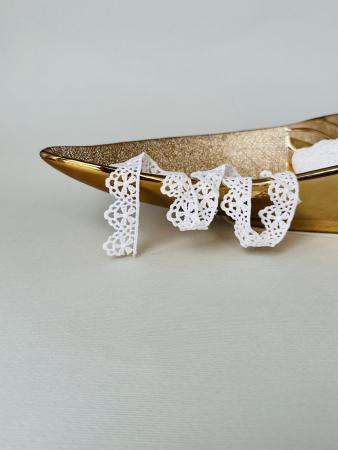 Мереживо макраме білого кольору 2,1см