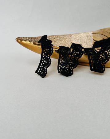 Мереживо макраме чорного кольору 2,3см