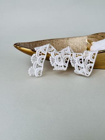 Мереживо макраме білого кольору 2,6см