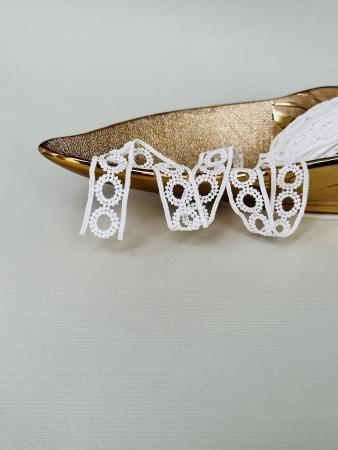 Мереживо макраме білого кольору 2,7см