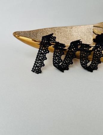 Мереживо макраме чорного кольору 2см