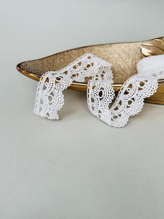 Мереживо макраме білого кольору 4 см