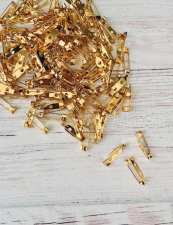 Основа для брошки 2см золотого кольору