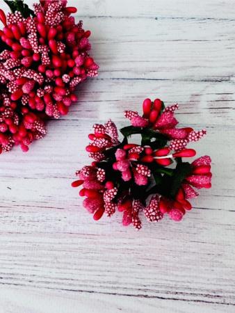 добавка з тичинками яскраво рожева