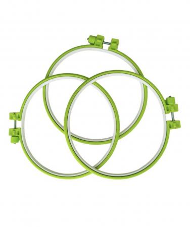 П'яльці пластикові D170мм з металевим гвинтом салатового кольору