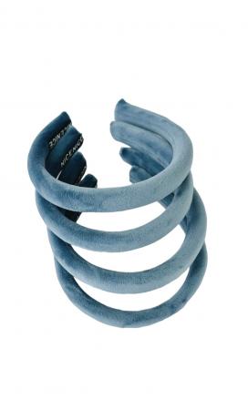 Обруч оксамитовий 2,2см колір морська хвиля