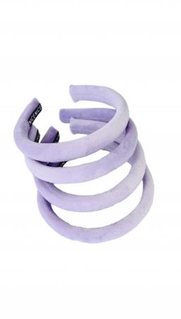 Обруч оксамитовий 2,2см бузкового кольору