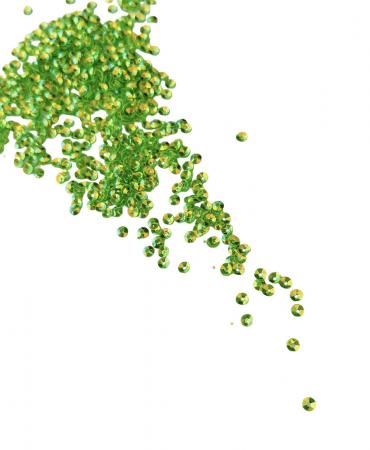 Паєтка випукла 4мм салатового кольору "хамелеон"