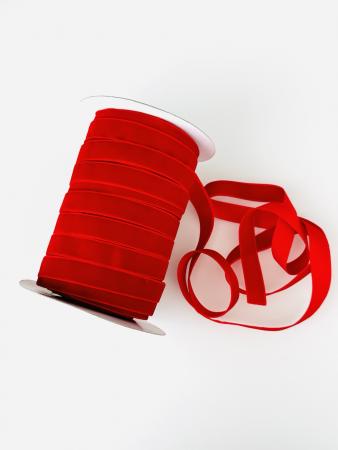 Оксамитова стрічка 1,5см червоного кольору