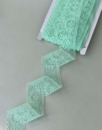 Мереживо "квіточка" м'ятне шириною 4см