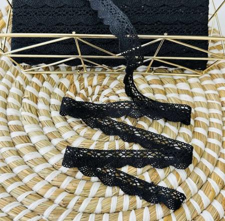 Мереживо бавовняне 2,1см чорного кольору