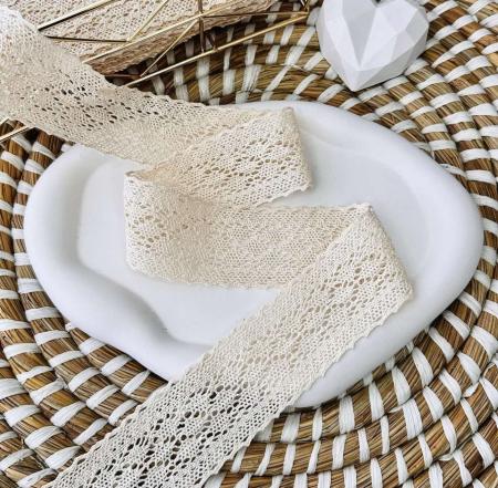 Мереживо бавовняне 4,5см молочного кольору