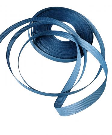 Репсова стрічка 1см синій тьмяний