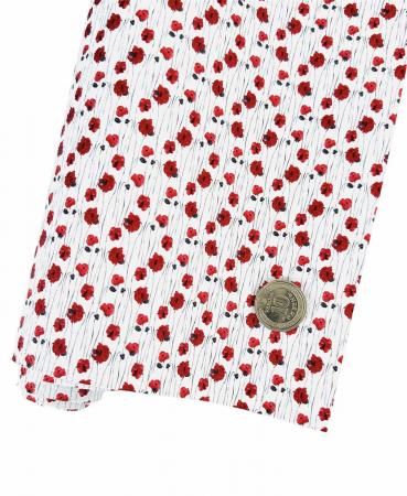 Еко шкіра "Маки", розмір 19,5х15см