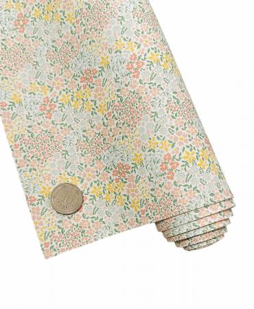 Еко шкіра "Дрібні квіти", розмір 19,5х15см