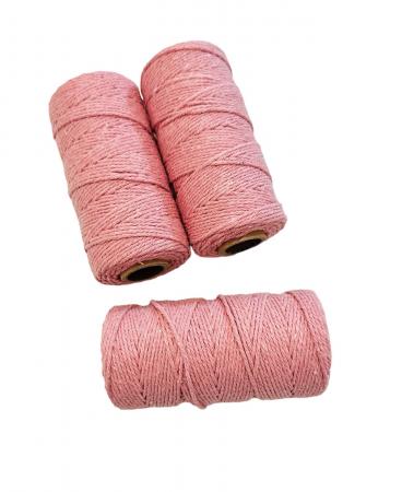 Шнур бавовняний 2 мм, рожевий