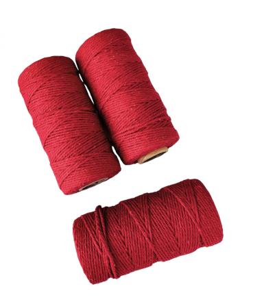 Шнур бавовняний 2 мм, червоний
