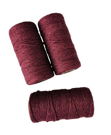 Шнур бавовняний 2 мм, бордовий