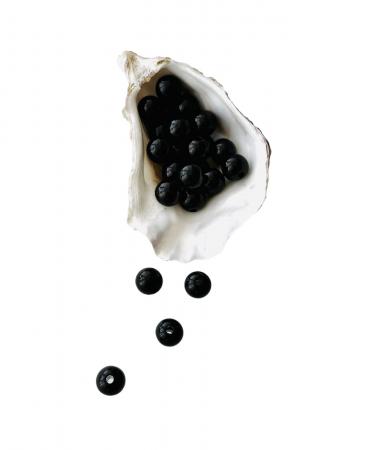 Намистини (перлини) 10мм чорного кольору (10шт)