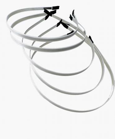 Обруч атласний білого кольору 0,5см