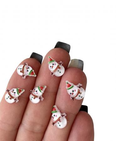 Міні кабашон "Сніговичок" 1,3х1см