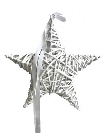 Основа з лози "Зірка" 35х35см, фарбована, білого кольору