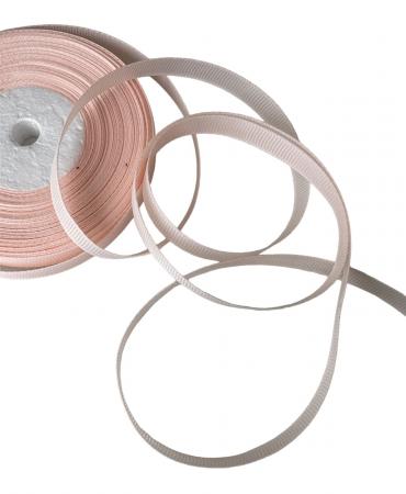 Репсова стрічка 1см колір рожевий персик